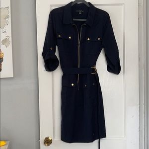 Navy Utility-Style Dress